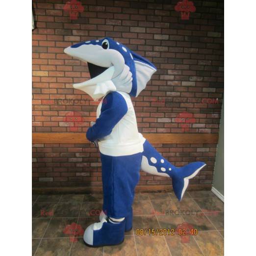 Blue orca shark dolphin mascot - Redbrokoly.com