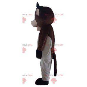 Mascote vaca marrom e gigante e rosa tocante - Redbrokoly.com