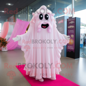 Pink Ghost mascotte kostuum...