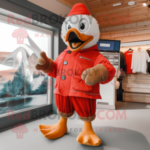 Red Goose maskot kostume...