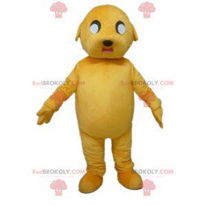 Mascote cachorro amarelo gigante e impressionante -