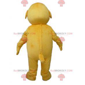 Mascote cachorro amarelo gigante e impressionante -