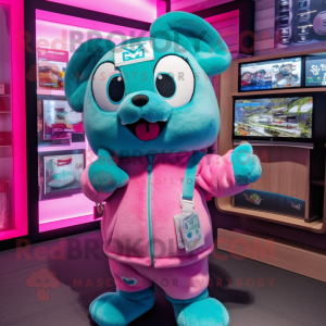 Blaugrüner Maskottchen...