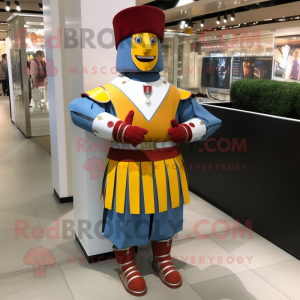 nan Swiss Guard mascot costume character dressed with a Poplin Shirt and Bracelet watches