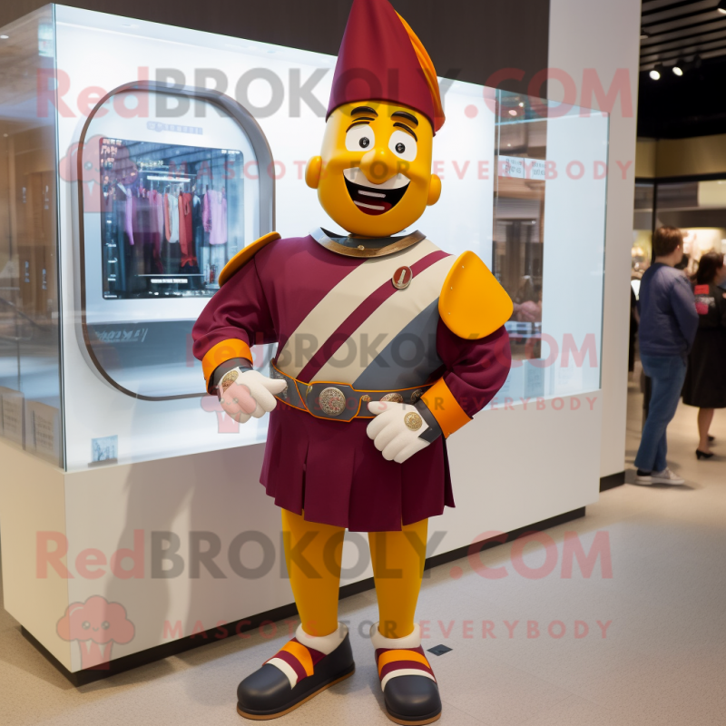 nan Swiss Guard mascot costume character dressed with a Poplin Shirt and Bracelet watches