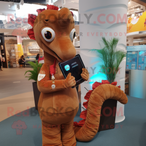 Brown Sea Horse mascotte...