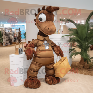 Brown Sea Horse mascotte...