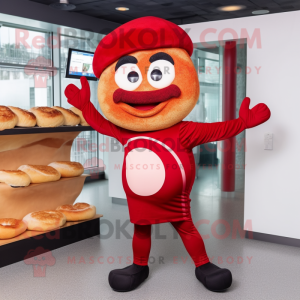 Red Bagels mascotte kostuum...