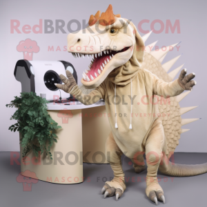 Cream Spinosaurus maskot...