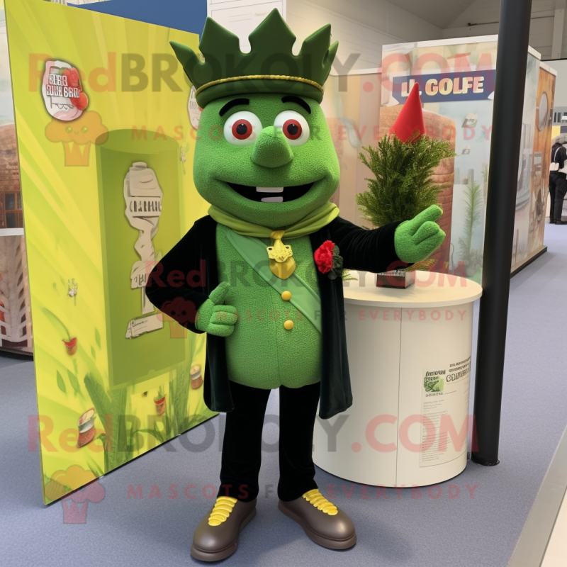 Olive King mascot costume character dressed with a Trousers and Pocket squares Olive King mascot costume character dressed with a Trousers and Pocket squares