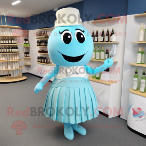 Cyan champagne maskot...