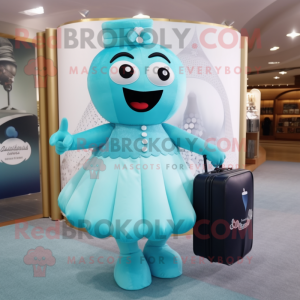 Cyan champagne maskot...