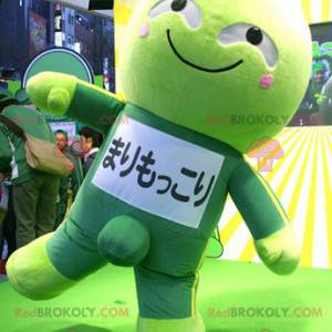 Mascotte di carattere verde manga giapponese