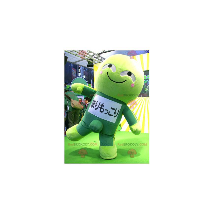 Japanese manga green character mascot - Redbrokoly.com