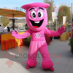 Roze Paella mascotte...