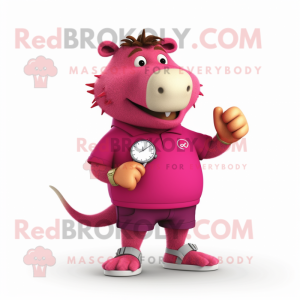 Magenta capibara mascotte...