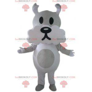 Cute and funny gray and white dog mascot - Redbrokoly.com