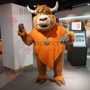 Oransje Minotaur maskot...