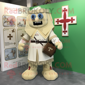 Cream Celtic Cross maskot...