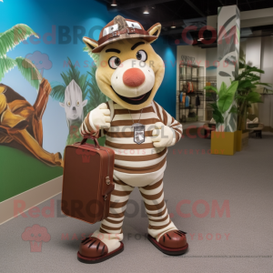 Brown Zebra mascotte...