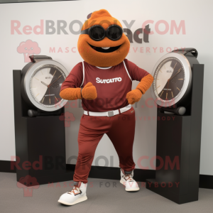 Rust Attorney mascot costume character dressed with a Joggers and Smartwatches