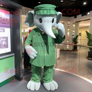 Green Elephant mascotte...