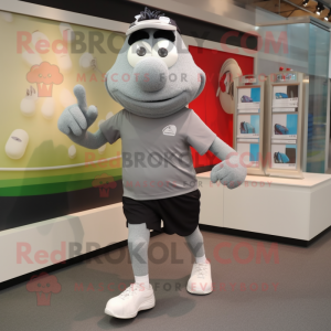 Grijs Moussaka mascotte...
