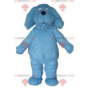 Fantastisk behåret blå hundemaskot - Redbrokoly.com