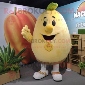 Beige Mango maskot drakt...