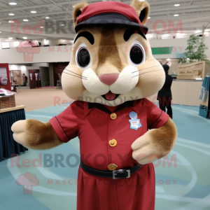 Brown Chipmunk mascot costume character dressed with a Dress Shirt and Scarf clips