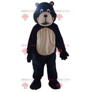 Mascotte d'ours noir et beige géant - Redbrokoly.com