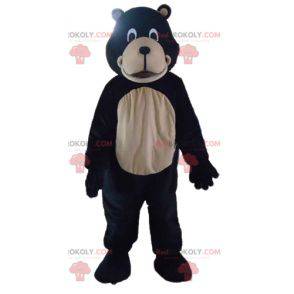 Mascote urso gigante preto e bege - Redbrokoly.com