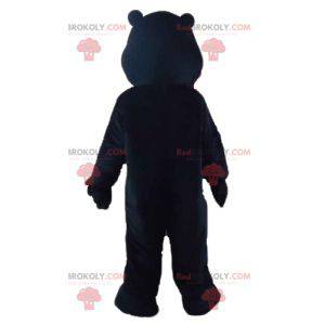 Mascote urso gigante preto e bege - Redbrokoly.com