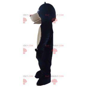 Mascote urso gigante preto e bege - Redbrokoly.com