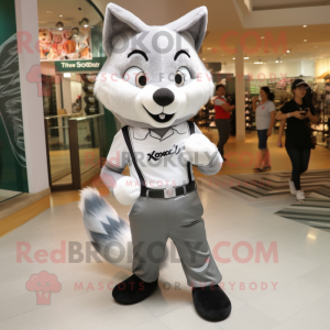 Silver Fox maskot kostym...