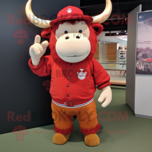 Red Yak mascotte kostuum...