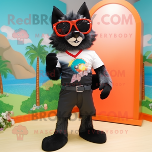 Black Fox maskot kostym...