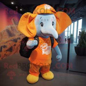 Oransje elefant maskot...