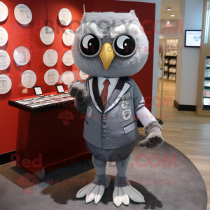 Silver Owl mascotte kostuum...