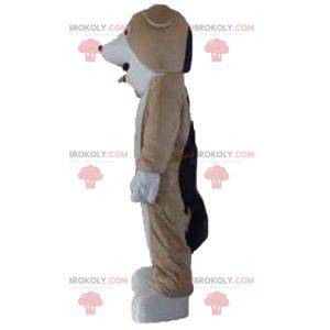 Mascotte cane tricolore marrone bianco e nero - Redbrokoly.com