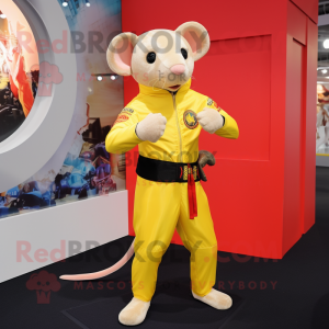 Yellow Rat mascotte kostuum...