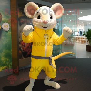 Yellow Rat mascotte kostuum...