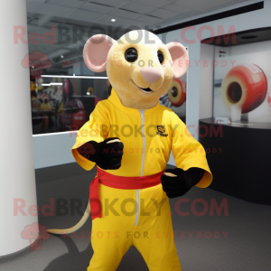 Yellow Rat mascotte kostuum...