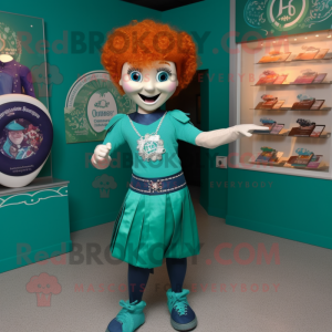 Postava maskota Teal Irish...