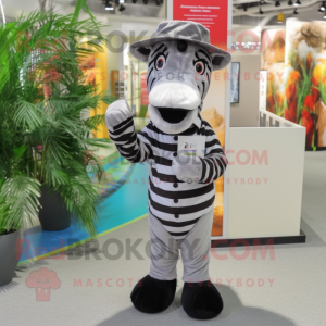 Grijze Zebra mascotte...