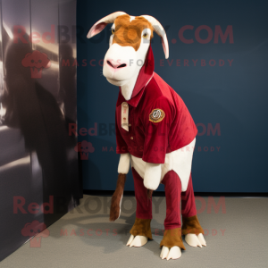 Maroon Boer Goat maskot...