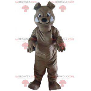 Mascota de perro bulldog gris mirando feroz - Redbrokoly.com