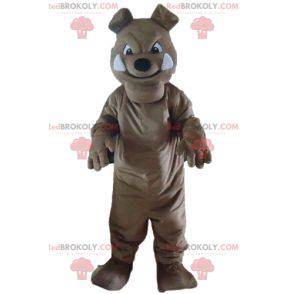 Mascota de perro bulldog gris mirando feroz - Redbrokoly.com