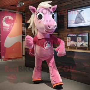 Pink Mare maskot kostume...