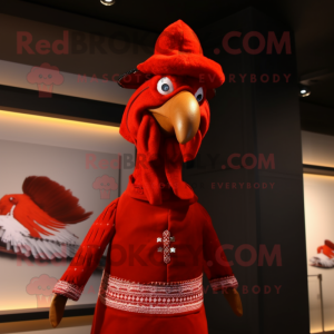 Rød Tyrkiet maskot kostume...